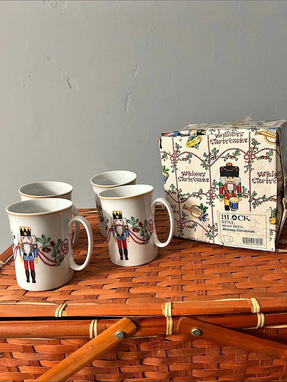 Block Spal Whimsy Christmas Nutcracker Mugs Set of 4